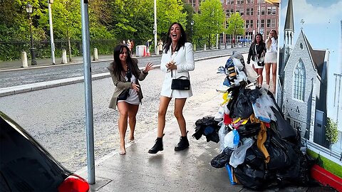 let's laugh together. trashman prank