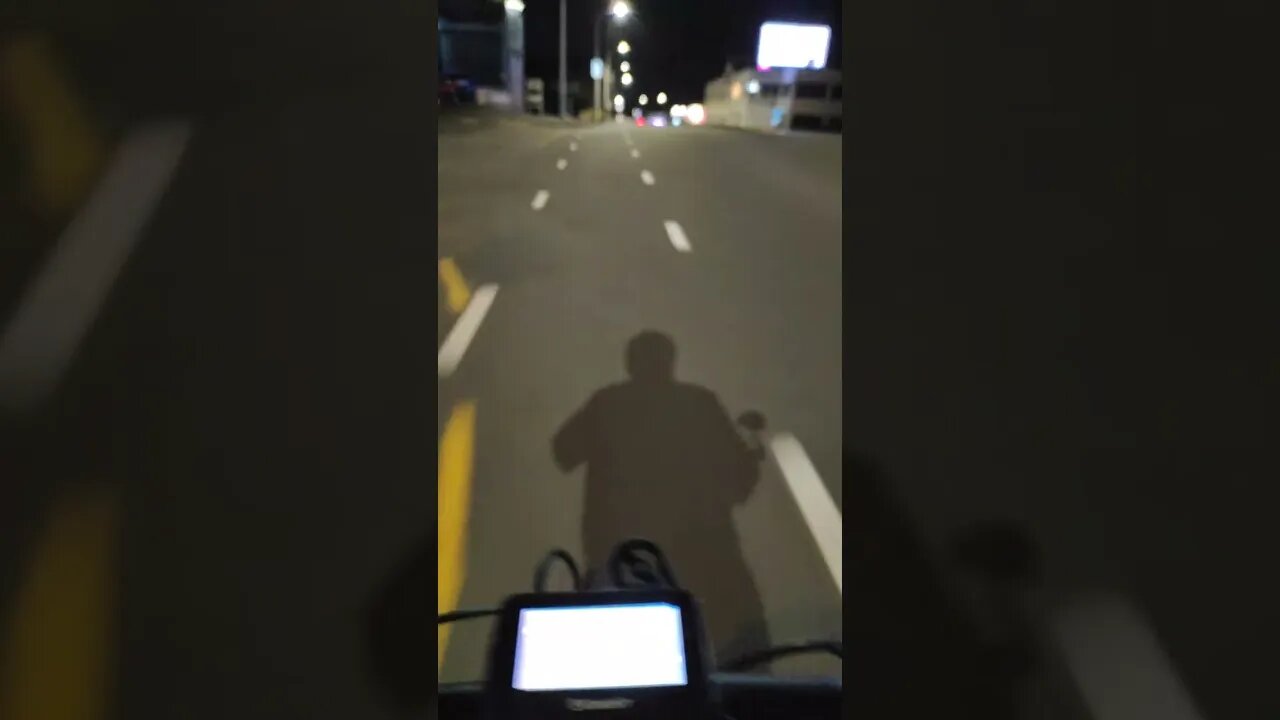 Fast ride along New North Road under the Dominion Road Overpass.