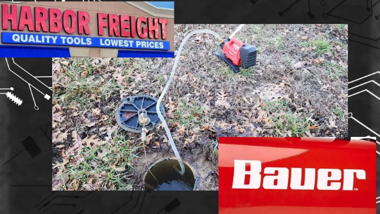First time using the Bauer 20v /110v portable water pump