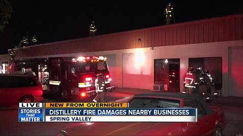 Distillery fire damages nearby businesses