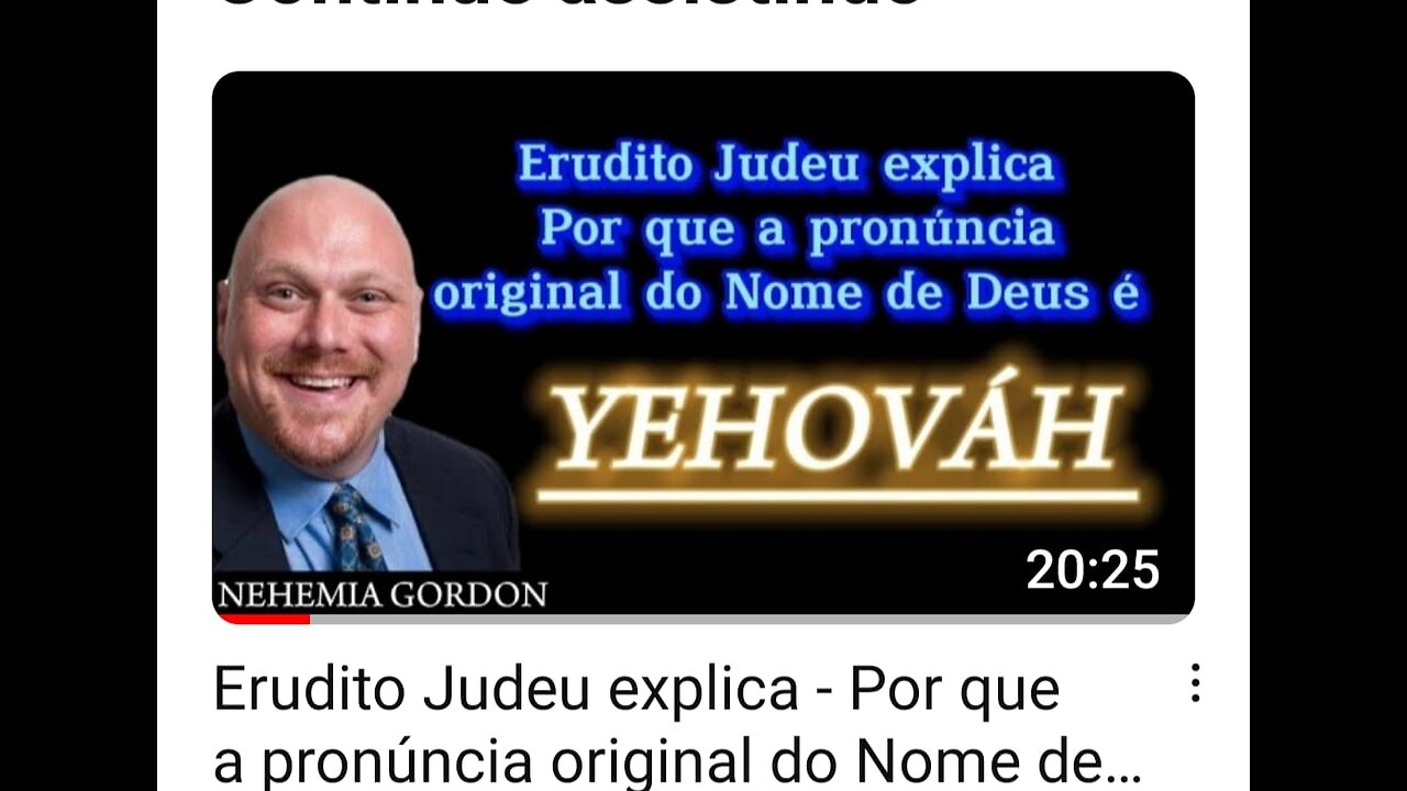 Erudito Judeu explica - Por que a pronúncia original do Nome de Deus é Yehovah.