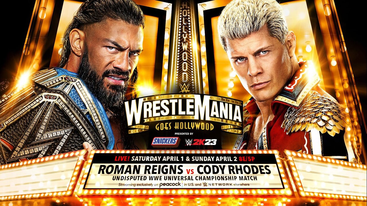 WWE 2k23 - Cody Rhodes vs Roman Reigns - finish the story at WrestleMania XL