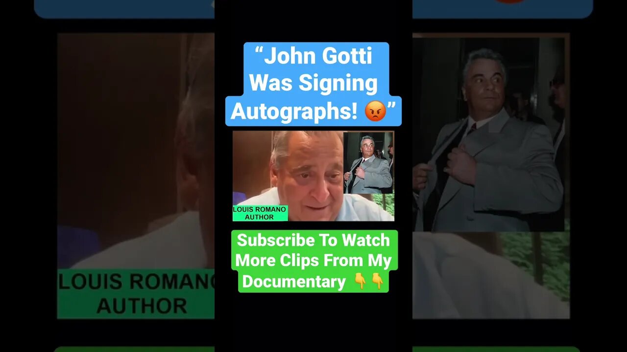 “John Gotti Was Signing Autographs! 😡” #johngotti #sammythebull #michaelfranzese #johnalite
