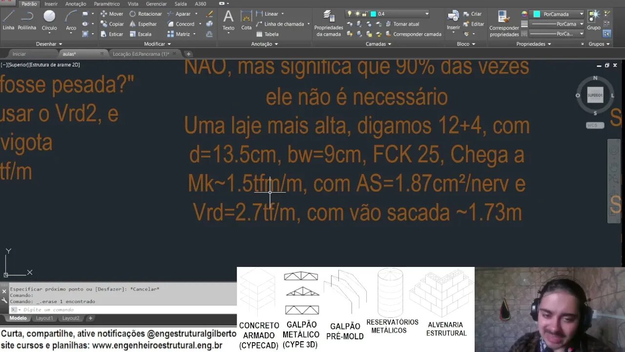 Laje Treliçada pode ser usada em balanços Eng Estrutural