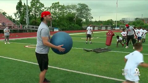 Football camp at Princeton High School