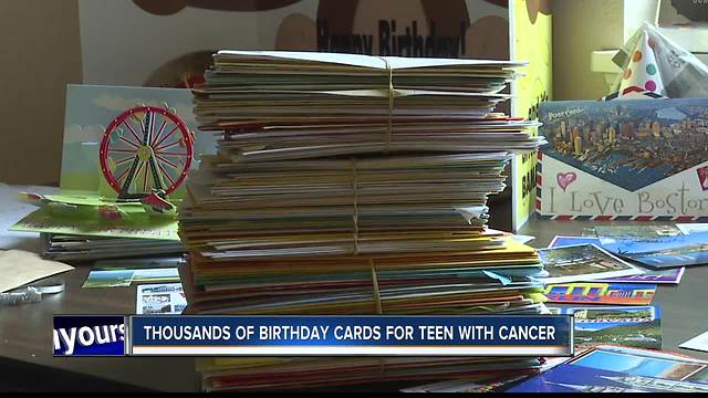 Boise teen fighting cancer gets thousands of birthday cards