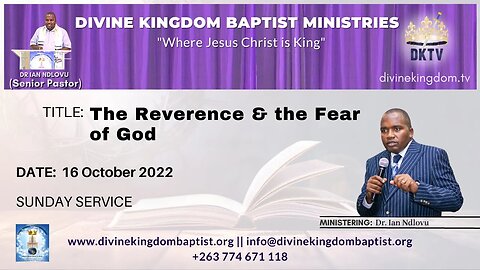 The Reverence & the Fear of God (16/10/22)