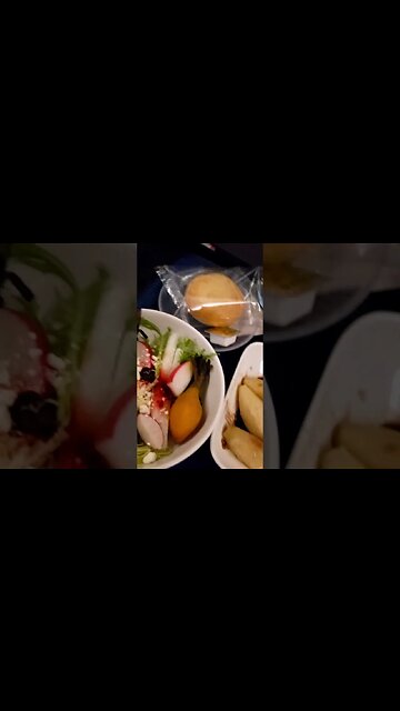 What I Ate on United Premium Economy Flight from DCA to FRA.