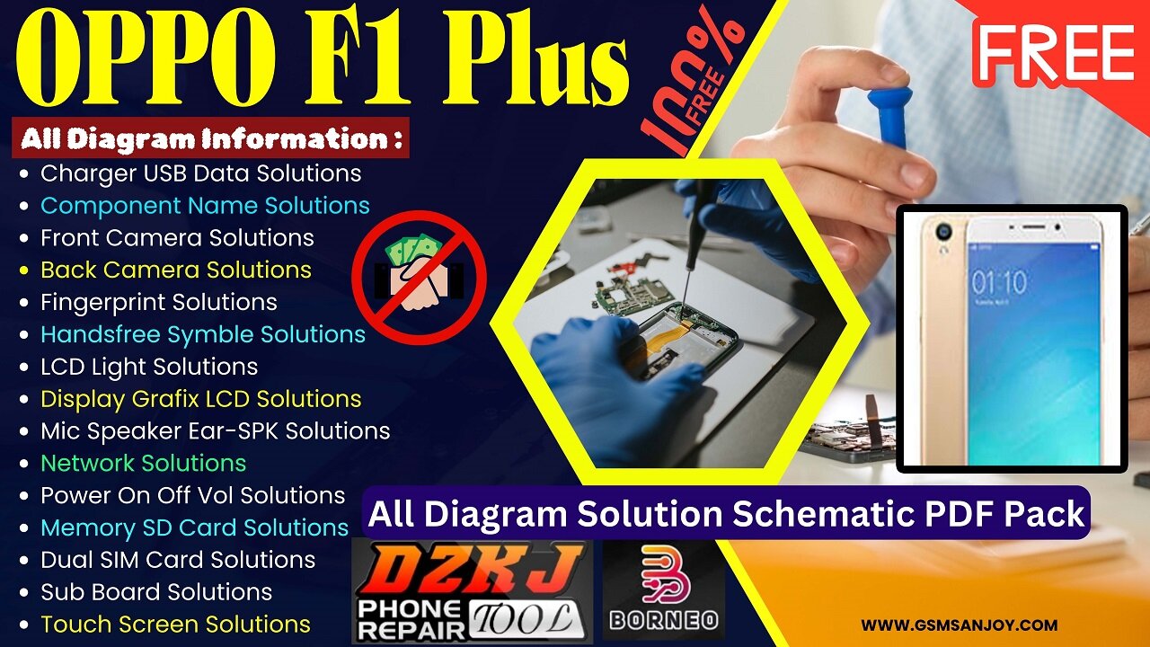 OPPO F1 Plus All Hardware Schematic Diagram Free Solution