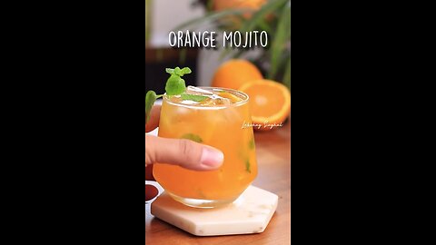 Orange Mojito🍹🌸😋😋Be sure to try this cool drink |super awesome!