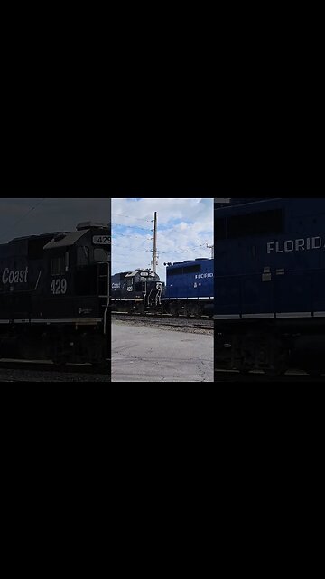 Florida East Coast Railway Southbound with some Blue at MP 112 South Daytona Apr. 25 2023 #fec