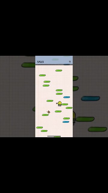 Doodle jump 10 000 points with objects speedrun 32.6 sec #shorts