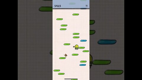 Doodle jump 10 000 points with objects speedrun 32.6 sec #shorts