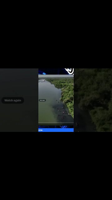 Hoards of people crossing the border