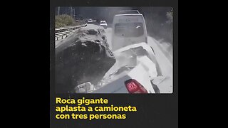 Tres personas murieron tras ser aplastadas por una roca gigante