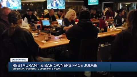 Restaurant owners who defied closing orders go before a judge, ask for help