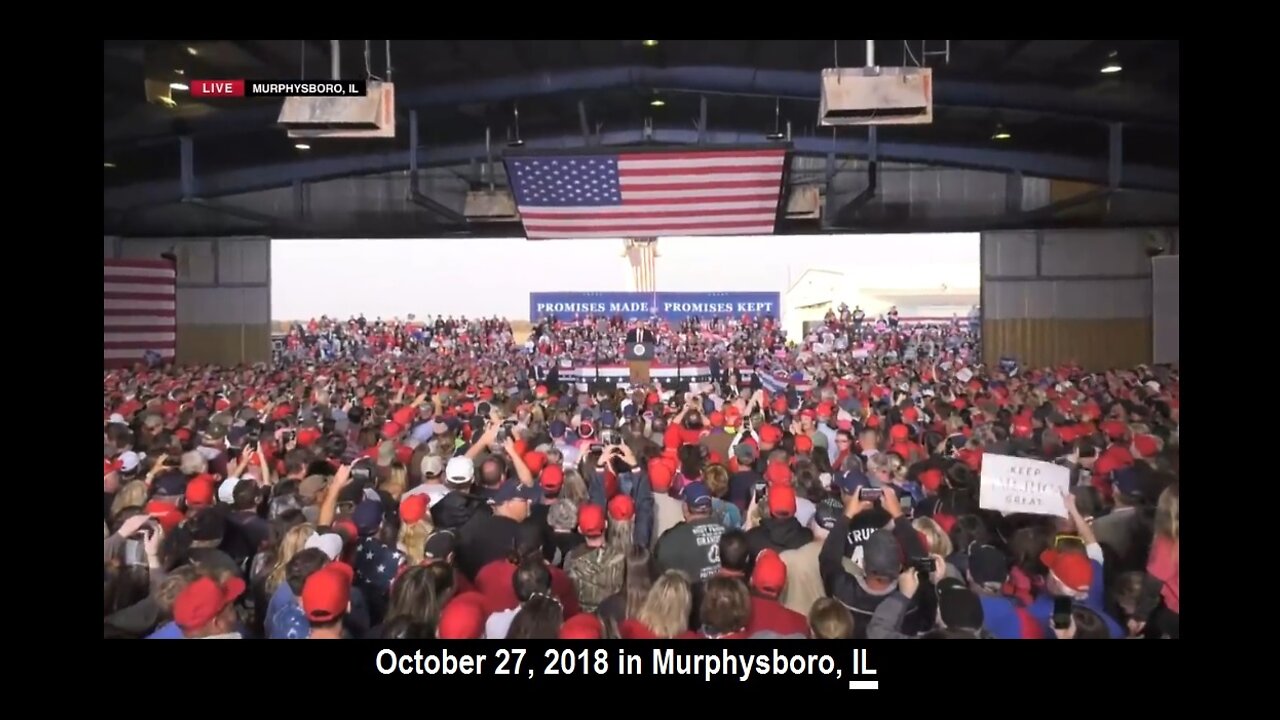 LIVE President Trump in Murphysboro, ILLINOIS ~ Oct. 27, 2018 **