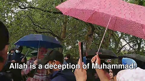 "Allah is a deception of Muhammad" "Muhammad is dead; he's in the grave"