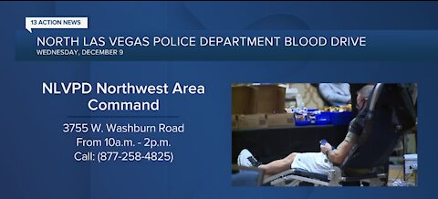 North Las Vegas police department blood drive tomorrow