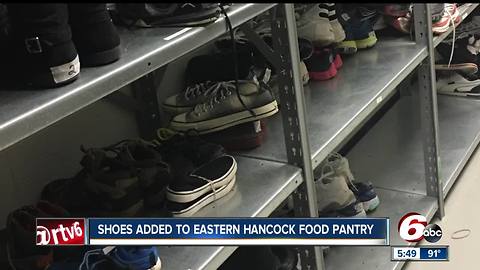 Eastern Hancock Schools adds shoes to food pantry with hopes of helping students in need