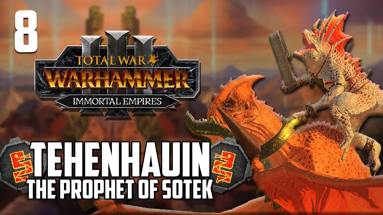 BATTLE OF LIZARD vs MEN • Tehenhauin • Total War Warhammer 3 • Lizardmen Campaign • Part 8