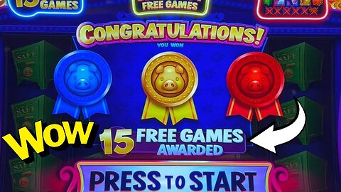 WOW....UNBELIEVABLE 15 FREE GAMES AWARDED ON RICH LITTLE PIGGES!!