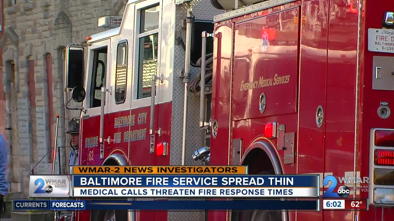 Baltimore fire engines being shut down temporarily to assist with emergency medical calls