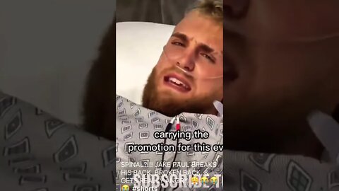 SPINAL?!!! JAKE PAUL BREAKS HIS BACK, BROKEN BACK, &GETS REALLY ANGRY#shorts #trending #viral