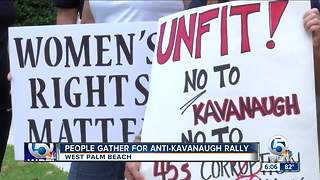 People gather for anti-Kavanaugh protest in West Palm Beach