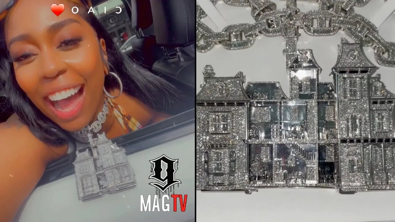 Kash Doll Gets An Iced Out Expanding Doll House Chain For Her 34th B-Day! 🏰