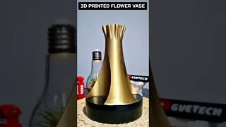 3D Printed Gold Flower Vase #shorts #3dprinting #giveityourbestshort