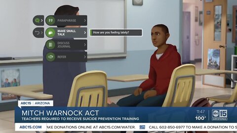 Mitch Warnock Act: Teachers would receive suicide prevention training