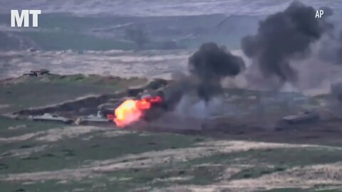 See tanks destroyed, soldiers dodge airstrikes in harrowing footage