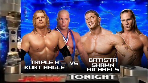 Triple H & Kurt Angle vs Batista & Shawn Michaels (Full Match)