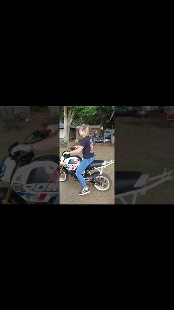 Her first time on a Grom...