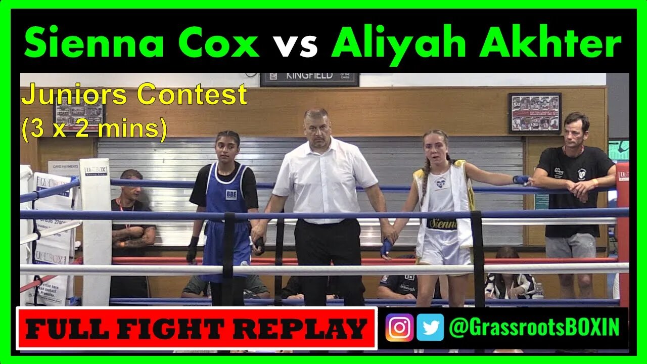 Sienna Cox vs Aliyah Akhter - Juniors Contest - Guildford Amateur Boxing Tournament (10/09/23)