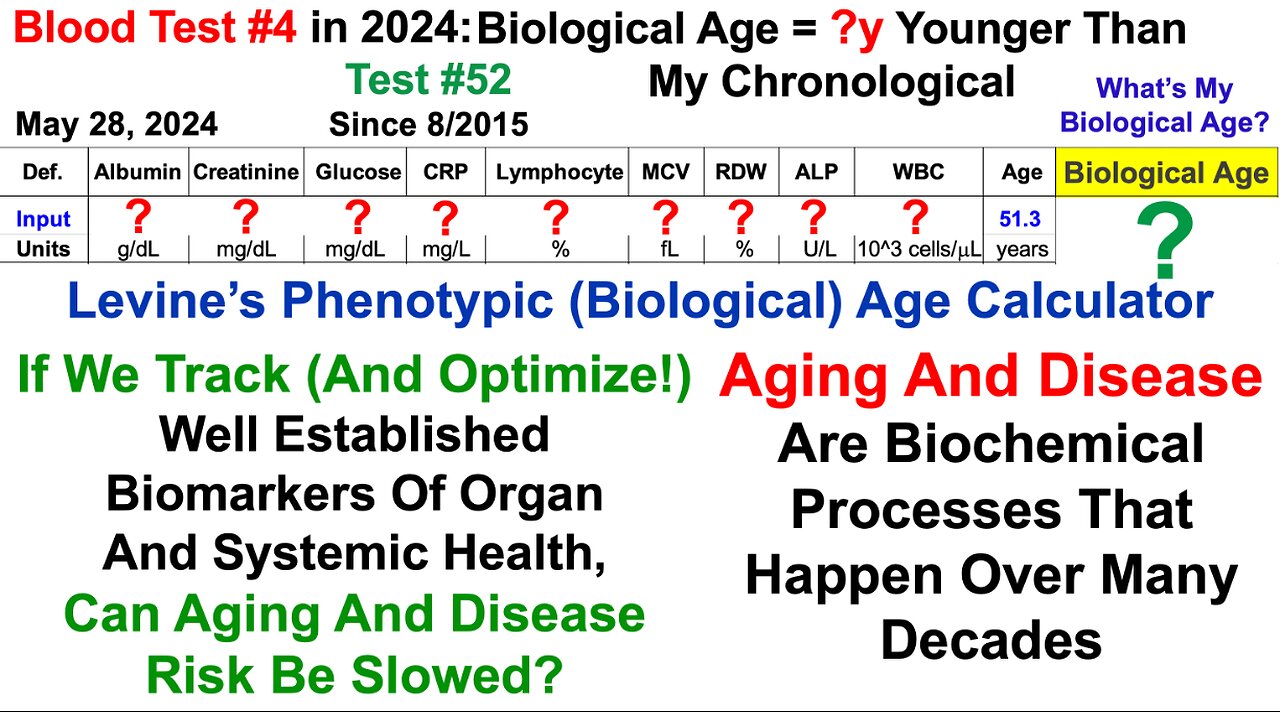 17.5y Younger Biological Age (Blood Test #4 In 2024, Full Lab Test Analysis)