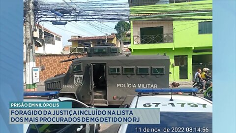 Prisão em Nilópolis: Foragido da Justiça incluído na lista dos mais procurados de MG detido no RJ.