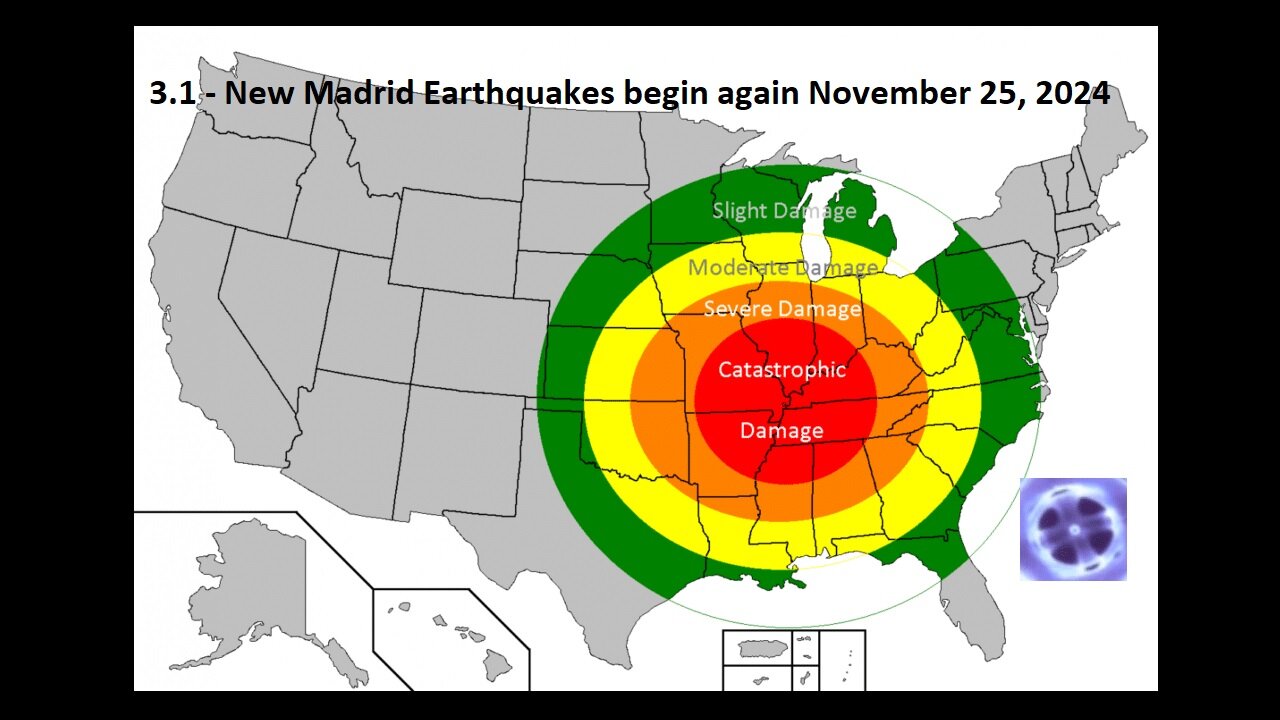 3.1 - New Madrid Earthquakes begin again November 25, 2024