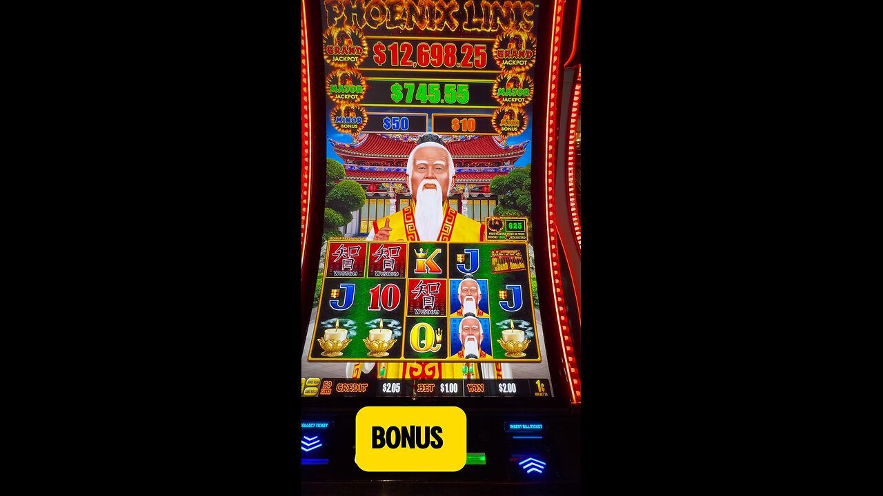 Phoenix Link slot machine BONUS!! #slots #casino #bonus #slotmachine #reslot