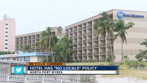 Florida hotel refuses rooms to people based on where they live