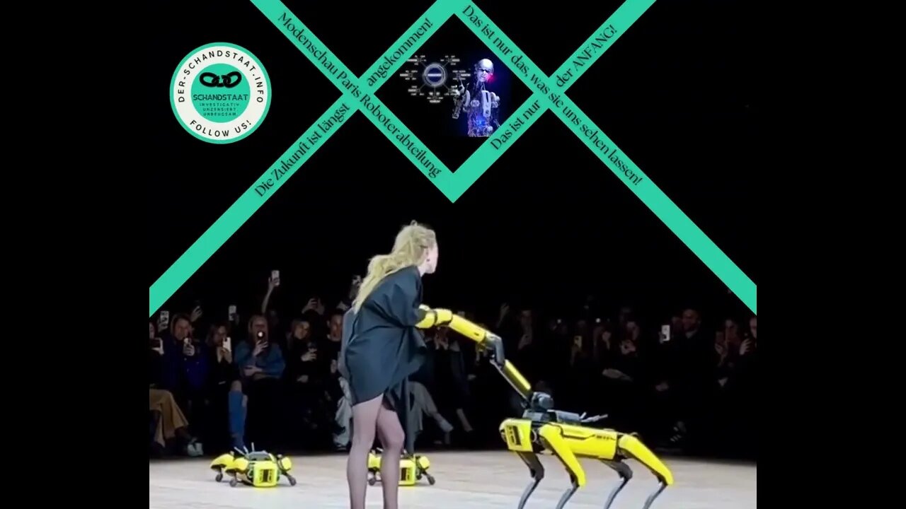 Modeschau in Paris! Roboterhund hilft dem Model!