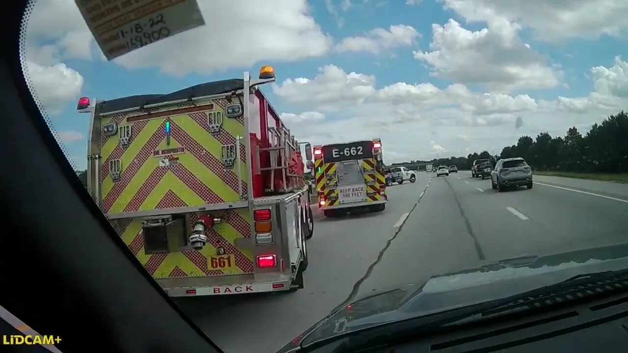 Car fire I-75 Dayton Ohio