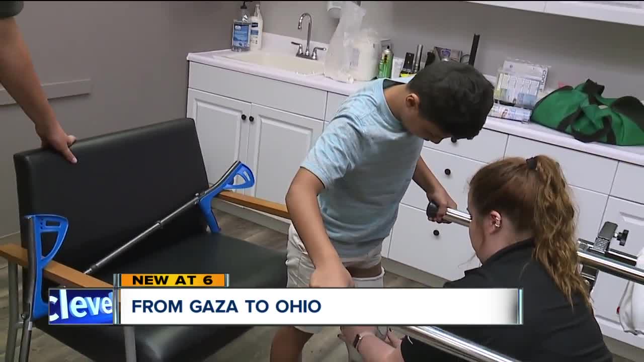 11-year-old boy injured in Gaza Strip learns to walk again in Northeast Ohio