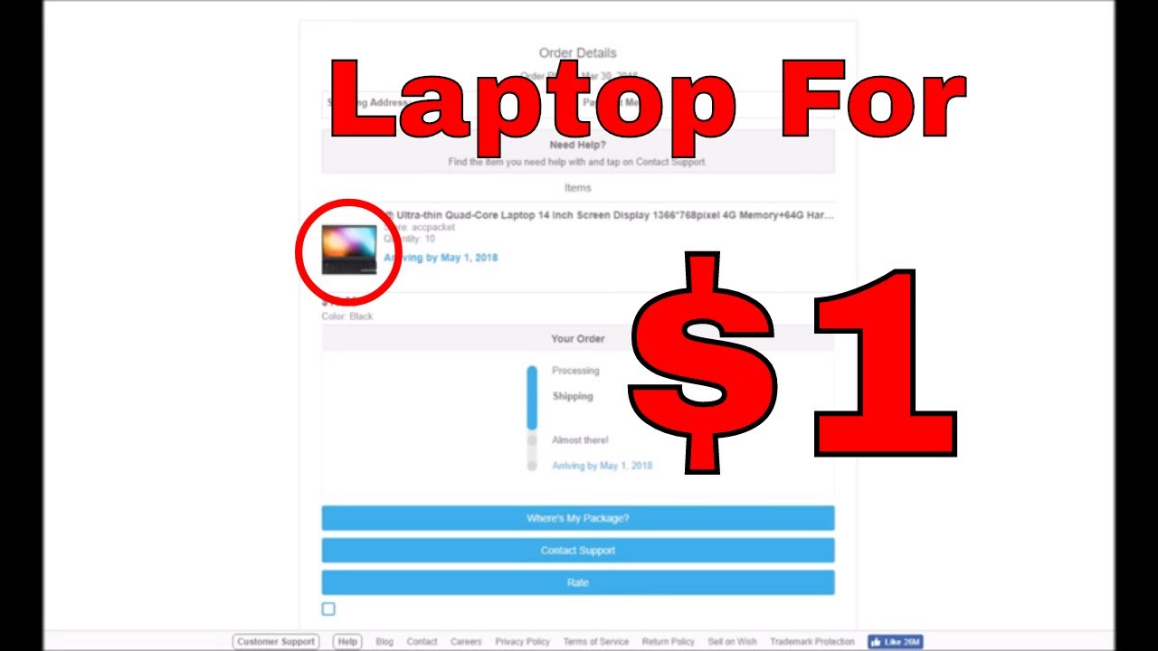 I Bought A Laptop For $1 On Wish.com (Unboxing!)