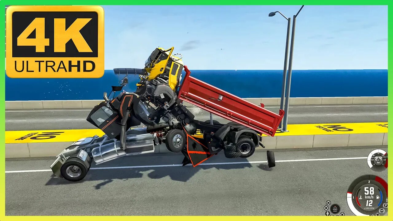 TruckFails | Frontal Trucks Man Crash + Frontal Crash Test #192 | BeamNG.Drive |TrucksFails