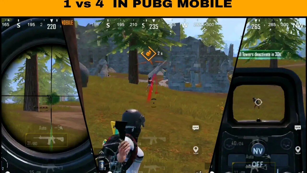 1 vs 3 in pubg mobile #pubgmobile #gaming #trending