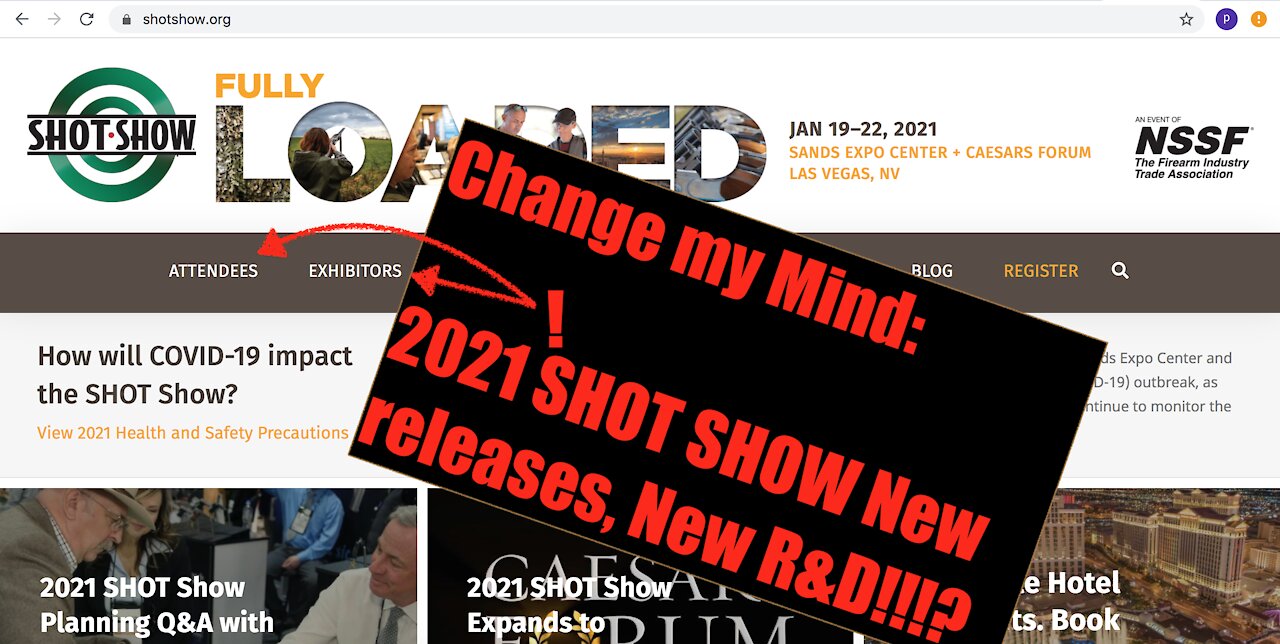 State of the Gun Industry: 2021 SHOT Show New Releases, New R&D!!!? *SHOT Show 2021 Cancelled*