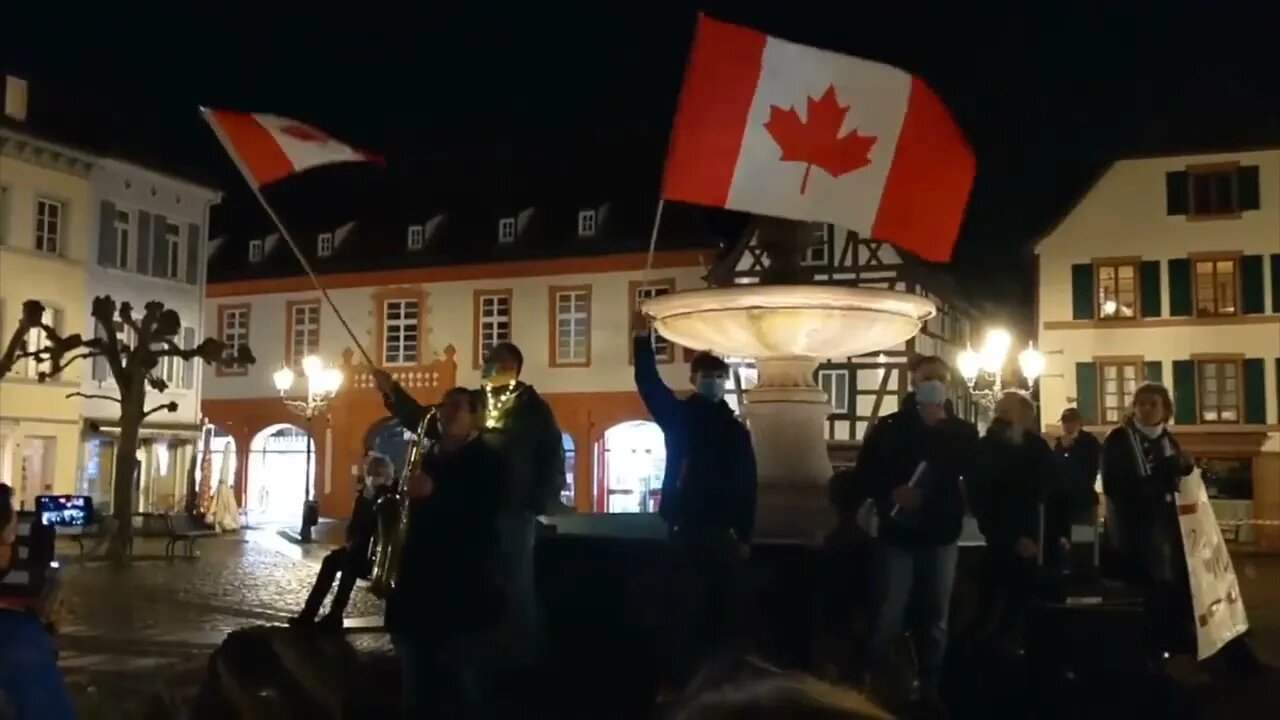 Germany Playing Canadian National Anthem In Support Of Canada