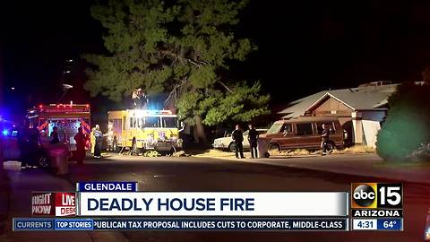 Man dead after overnight house fire in Glendale